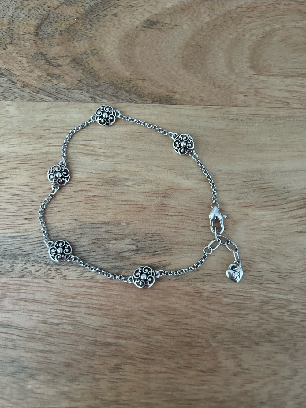 Brighton Silver Filigree Ankle Bracelet
